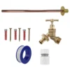 Brass quick connect bib tap basic connection kit – heavy duty outdoor garden tap uk base kit (no hose connector attached)