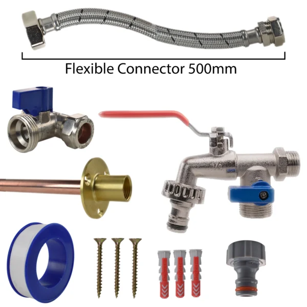 Double lever tap standard connection kit – home diy accessory uk