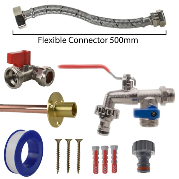 Double lever tap standard connection kit – home diy accessory uk