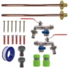 Double lever tap basic connection kit x2 – home diy accessory uk