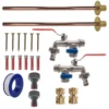 Double lever tap basic connection kit x2 – home diy accessory uk