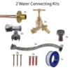 Brass barbed bib tap full connection kit x2 – heavy duty outdoor garden tap uk (base kit - no hose connector attached)