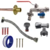 Double lever tap full connection kit – heavy duty outdoor garden tap uk base kit (no hose connector attached)