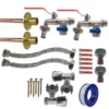 Double lever tap full connection kit x2 – home diy accessory uk