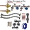 Double lever tap full connection kit x2 – home diy accessory uk