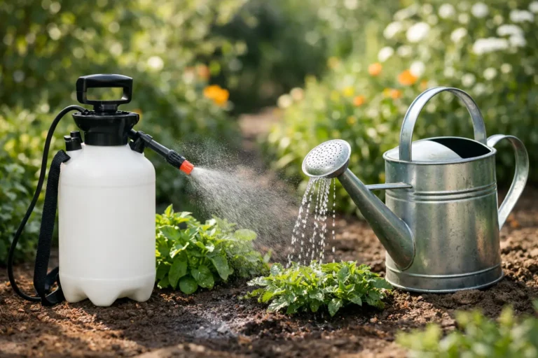 Pressure sprayer vs watering can for your garden