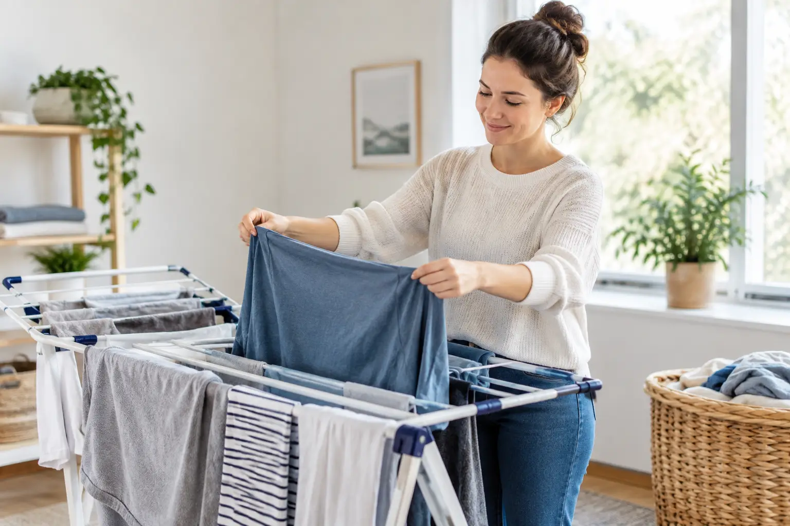 Indoor clothes drying guide for fresher laundry